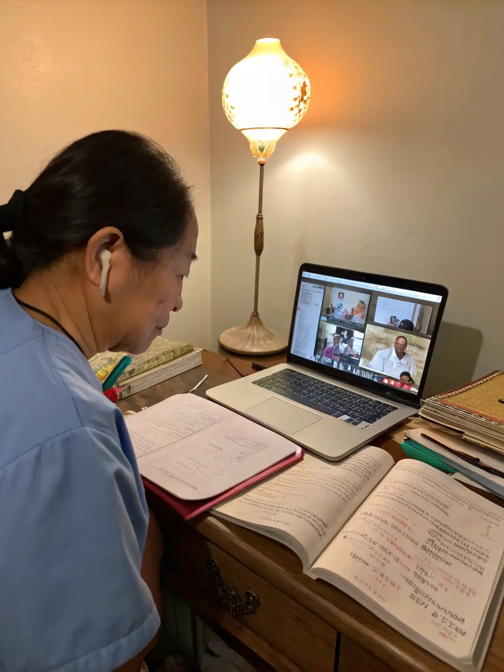 A nurse analyzing performance data from a practice exam, showcasing the detailed feedback and insights gained to improve study focus and effectiveness.
